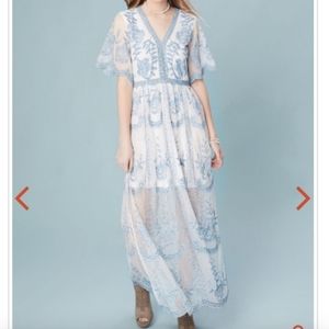 Alter'd State Embroidered Lace Maxi Dress Size M
